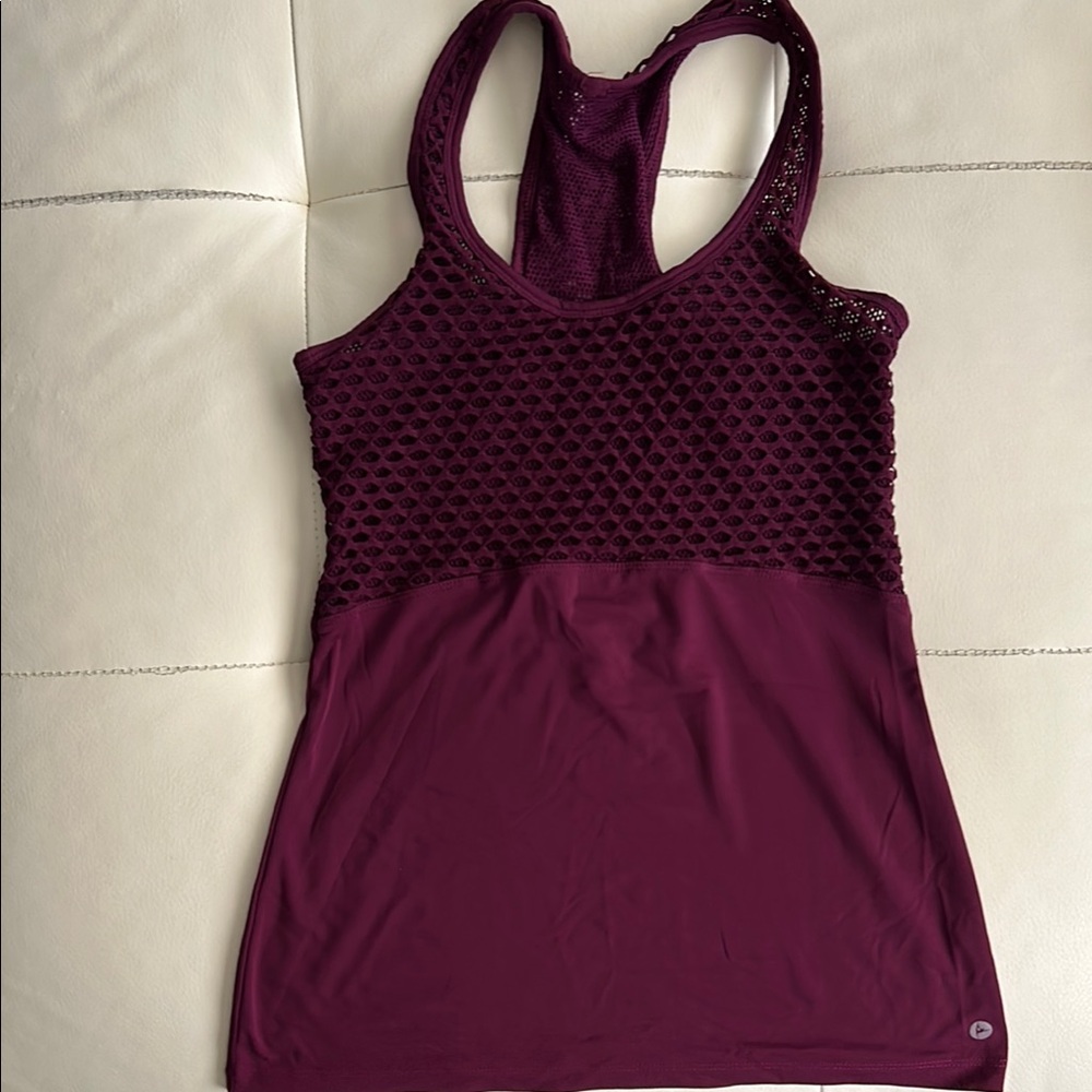 Burgundy Fitted Tank Top